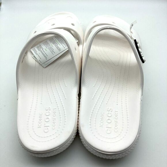 NWT Crocs Classic Unisex White Sandals Size 13/310 - Picture 4 of 9